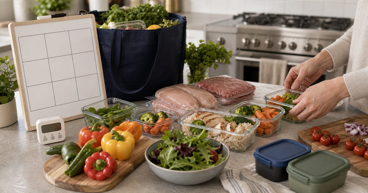 終結「今晚吃什麼」的焦慮：雙薪家庭週末備餐 (Meal Prep) 實戰與生鮮網購攻略的生活情境封面圖