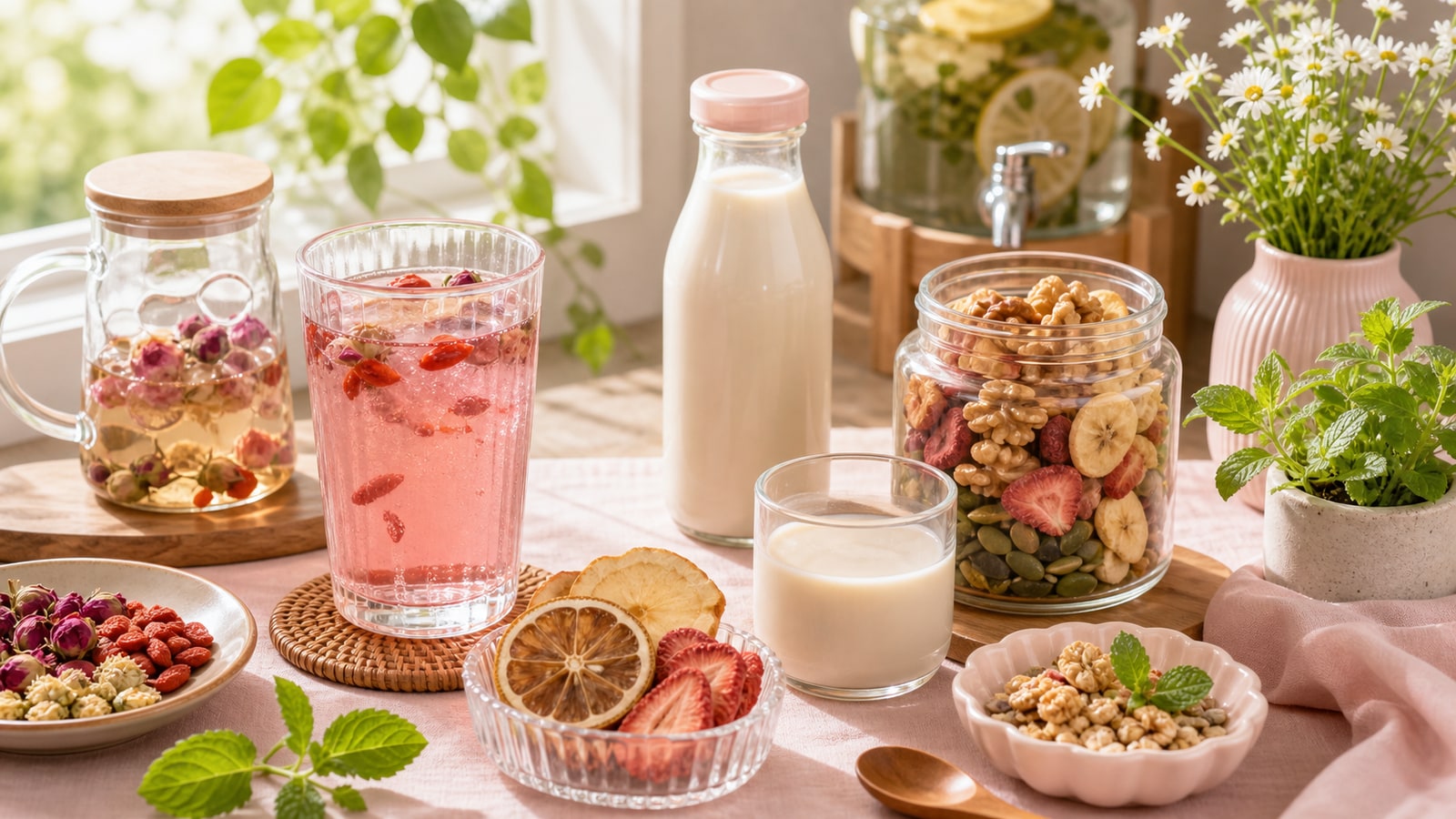 2026 日常微甜飲與保健零食：草本飲、植物奶、果乾與酵素飲的生活情境封面圖