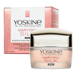 【YOSKINE】魔幻絲綢肌膚重建修護晚霜50ml 蠶絲線 山茶花油 神經醯胺 淡化膚色 官方正貨(晚霜)，圖片來源：momo 商品頁 / 全球通國際有限公司