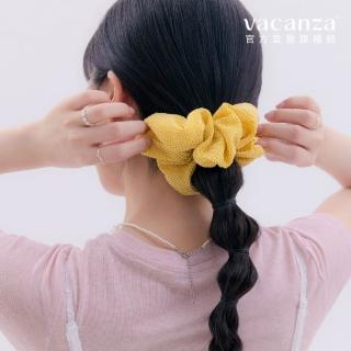 【vacanza】格子野餐 髮圈 大腸圈 2件入(髮飾 髮束 生日禮物),圖片來源:momo 商品頁 / 假期國際有限公司