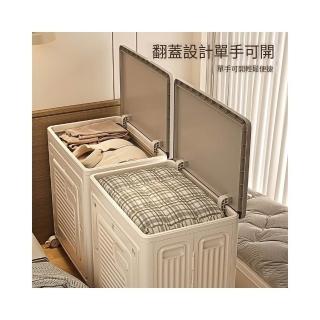 家用大容量翻蓋臥室衣物被子整理箱可折疊收納櫃儲物櫃，圖片來源：momo 商品頁 / 新奈企業社