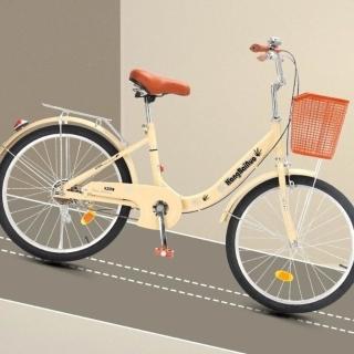 實心胎自行車成人男女款城市輕便通勤上班代步大學生校園充氣單車，圖片來源：momo 商品頁 / 艾麗芬國際有限公司