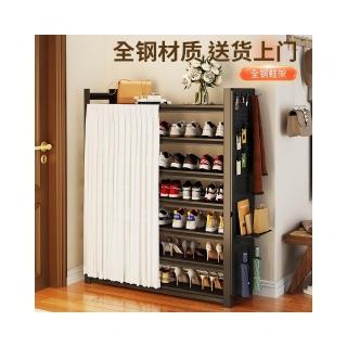 鞋架子 多層防塵鋼制鞋架 家用入門入戶落地架 大容量鞋櫃，圖片來源：momo 商品頁 / 景敦商行